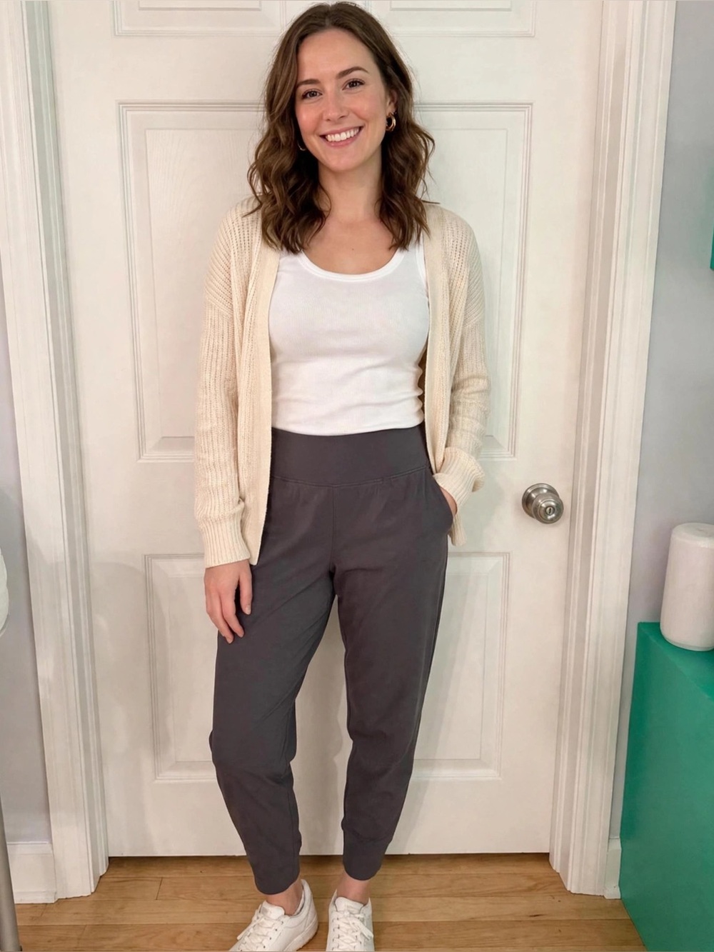 High-Waist Women's Jogger Leggings in Charcoal